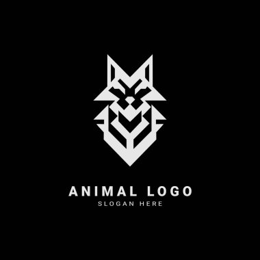 Sibernetik Arı Logosu Futuristik Geometrik Vektörü