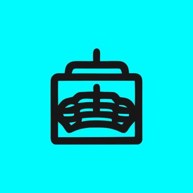  Akciğer X-Ray Simgesi Tıbbi Göğüs Tarama Sembolü