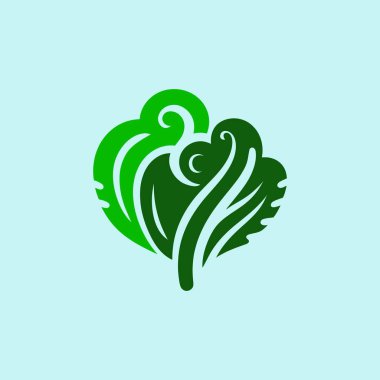 Sanatsal Yapraklı Yeşiller Vektör İllüstrasyonu