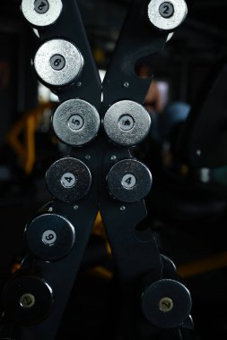 Spor salonunda Lat Pulldown Egzersizi Yapan Kadın. 