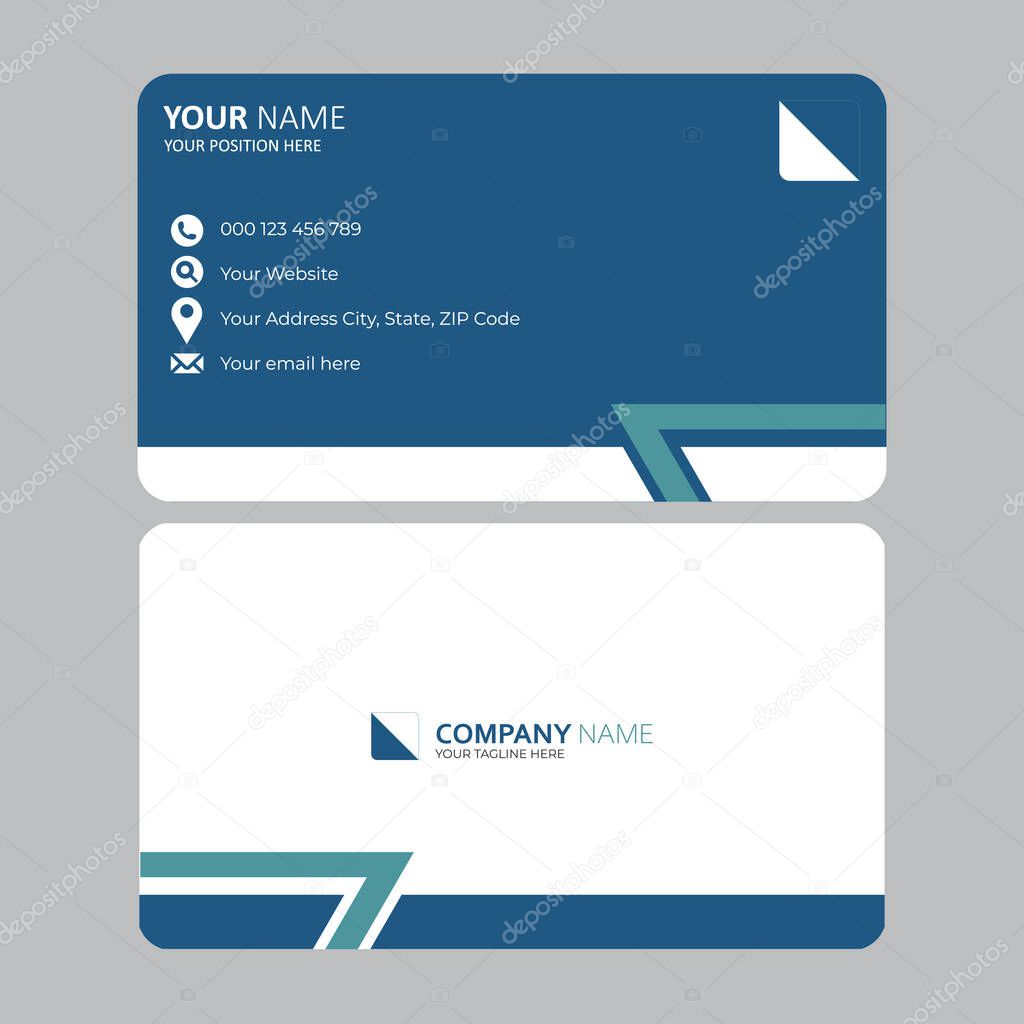 Clean style modern business card template
