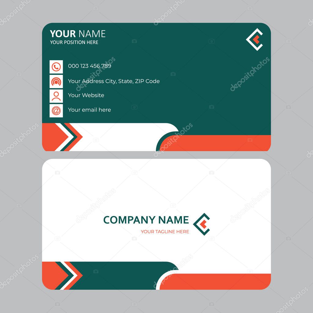 Clean style modern business card template