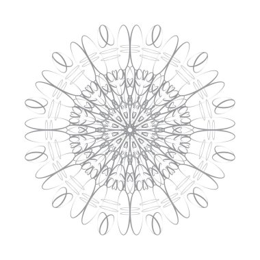 Mandala boyama kitabı için anahat. Dekoratif yuvarlak süsleme