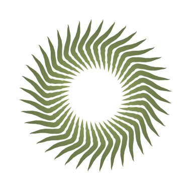 Soyut Güneş patlaması Mandala Simgesi Minimalist Radyal Grafiksel