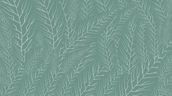 El Çizilmiş Tropikal Yaprak Dikişsiz Desen