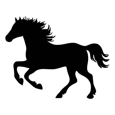 durmakta olan Arap atı silueti at siyah simge vektör çıkartması sembolü