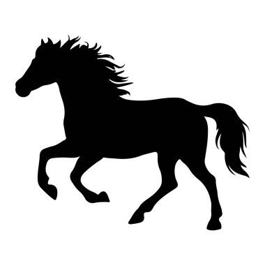 durmakta olan Arap atı silueti at siyah simge vektör çıkartması sembolü