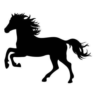 durmakta olan Arap atı silueti at siyah simge vektör çıkartması sembolü