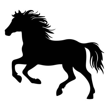 durmakta olan Arap atı silueti at siyah simge vektör çıkartması sembolü