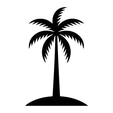 Küçük Ada Resimlerinde Palmiye Ağacı Silueti