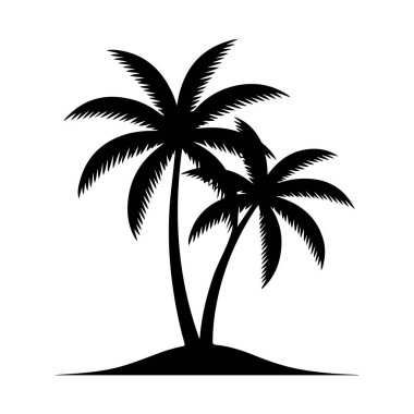 Küçük Ada Resimlerinde Palmiye Ağacı Silueti