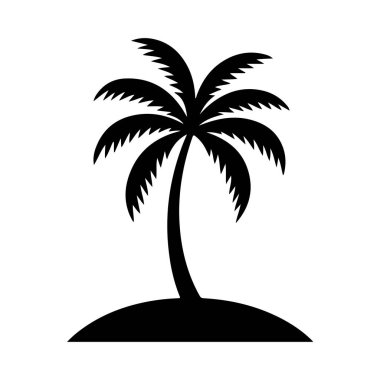 Küçük Ada Resimlerinde Palmiye Ağacı Silueti