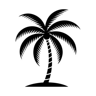 Küçük Ada Resimlerinde Palmiye Ağacı Silueti