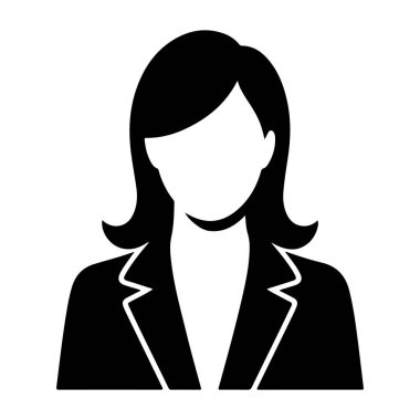 Takım Elbiseli İşkadını ve Tie Siluet vektör simgeleri.