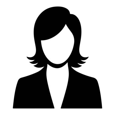 Takım Elbiseli İşkadını ve Tie Siluet vektör simgeleri.