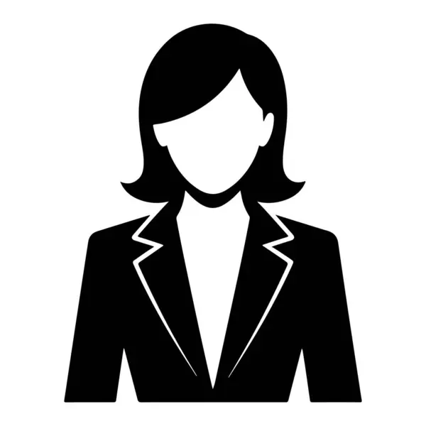 Silahlı Güvenilir İş Kadını Siyah ve Beyaz Silueti Çaprazladı