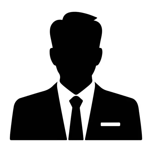 Suit Holding Evrak Çantası Siluet vektör simgesi şeffaf arkaplan ile İşadamı