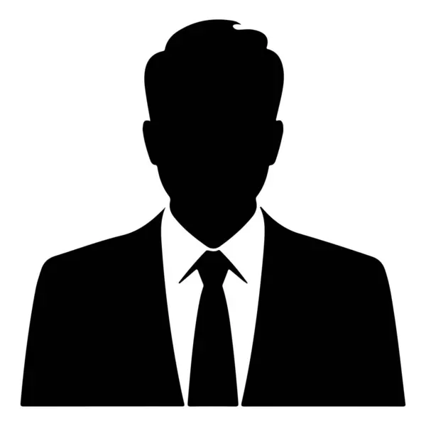 Suit Holding Evrak Çantası Siluet vektör simgesi şeffaf arkaplan ile İşadamı