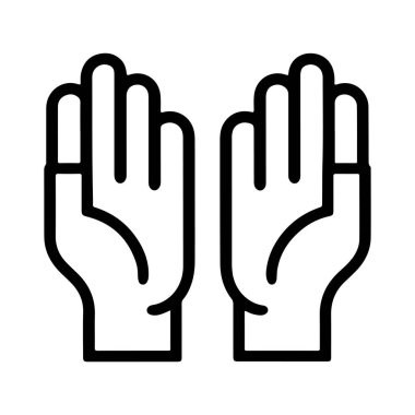 İbadet siluetinde iki el yukarı kaldırıldı.