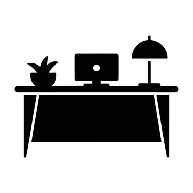 Lamba Defteri ve Bitki Silueti ile Masa Basit