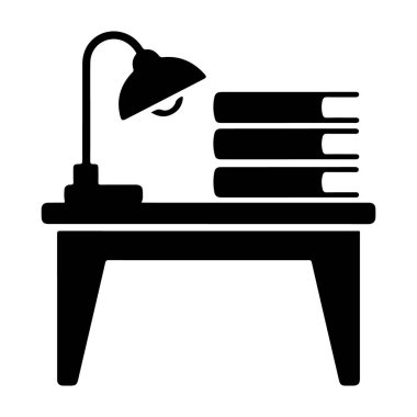 Lamba Defteri ve Bitki Silueti ile Masa Basit