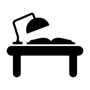 Lamba Defteri ve Bitki Silueti ile Masa Basit