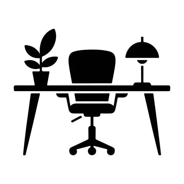 Lamba Defteri ve Bitki Silueti ile Masa Basit