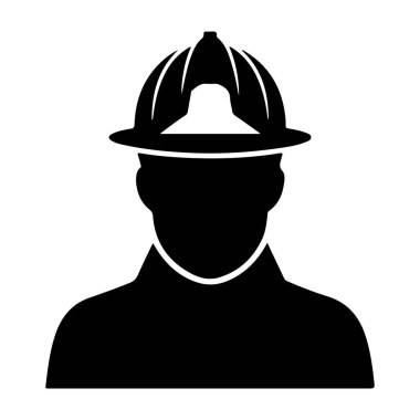 İki itfaiyeci yan yana duruyor Siluet itfaiyecileri