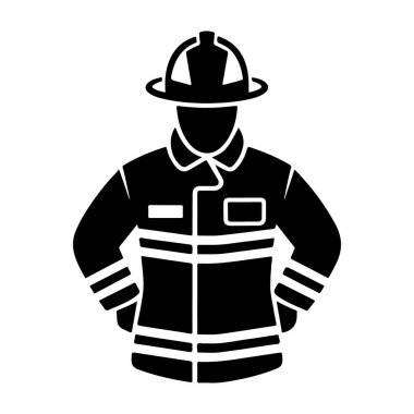 İki itfaiyeci yan yana duruyor Siluet itfaiyecileri