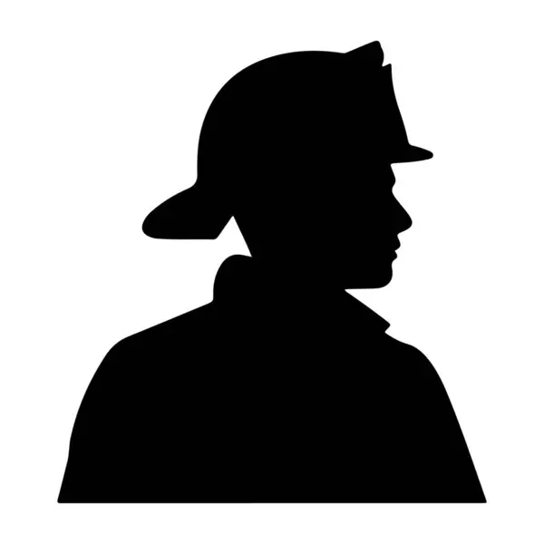 İki itfaiyeci yan yana duruyor Siluet itfaiyecileri