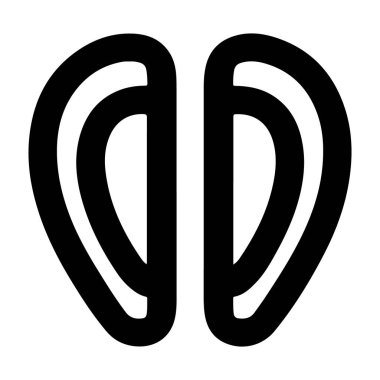 Soyut Beyin Ana Hattı Şeffaf Arkaplanda Simge Siyah Silueti