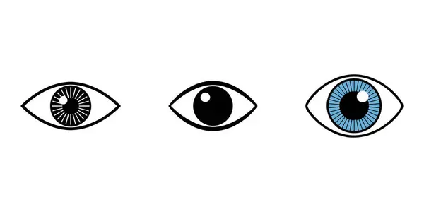 Şeffaf Arkaplanda Göz Simgesi Siyah Siluet