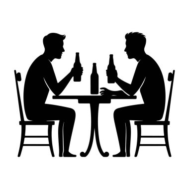 Ayı fincanı ve şişe silueti saydam arkaplanda izole edildi