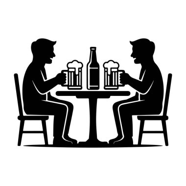 Ayı fincanı ve şişe silueti saydam arkaplanda izole edildi