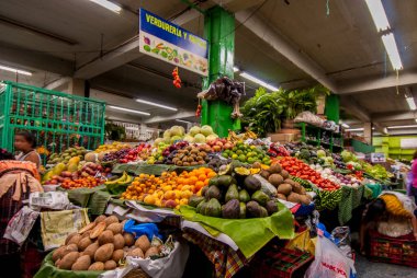 Guatemala chichicastenango - 26 Ekim 2016, Chicago 'da sebze pazarı Guatemal, Orta Amerika.