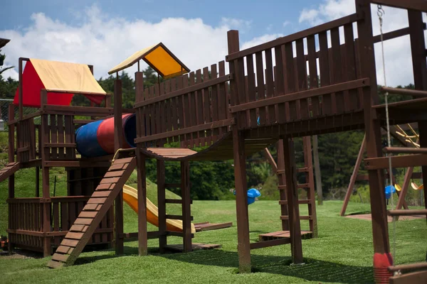 stock image Outdoor playground area on background