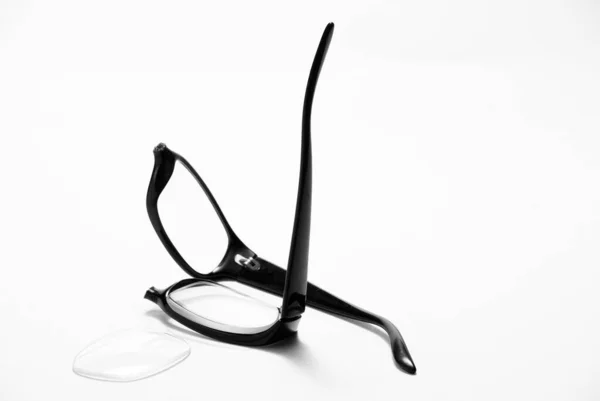 Okulary Czarne Białym Tle — Zdjęcie stockowe