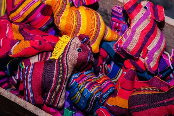Souvenirs Van Maya Beschaving Handgemaakte Traditionele Guatemala Speelgoed — Stockfoto