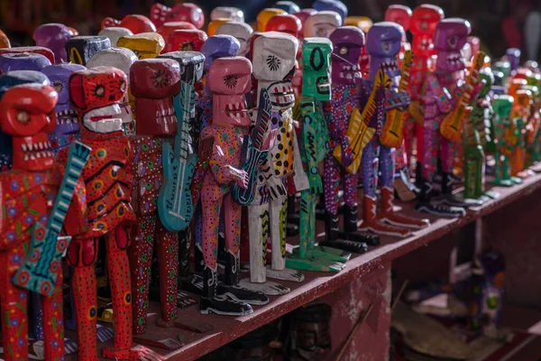 Handicrafts, handmade wooden souvenirs of the Day of the Dead.