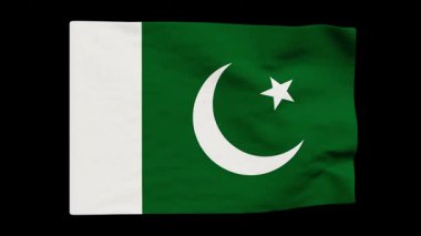 Pakistan federasyon bayrağı rüzgarda dalgalanıyor