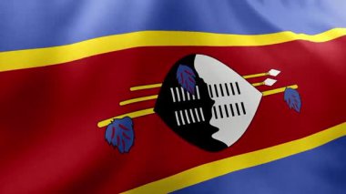 Svaziland Federasyonu bayrağı rüzgarda dalgalanıyor