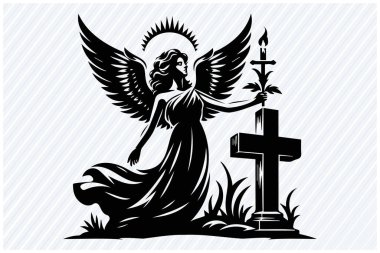 Bu meleği Tomb Silhouette Bundle 'dan dijital el işleri, baskılar ve tasarımlar için al. Dini projeler, Paskalya temaları ve ilham verici sanat eserleri için mükemmel..