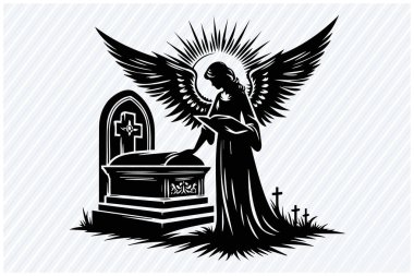 Bu meleği Tomb Silhouette Bundle 'dan dijital el işleri, baskılar ve tasarımlar için al. Dini projeler, Paskalya temaları ve ilham verici sanat eserleri için mükemmel..