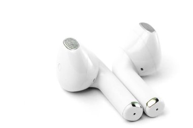 Ergonomik tasarımı ve üstün sesi olan parlak beyaz kablosuz kulaklıklar. Hafif ve kompakt, müzik, çağrı, oyun ve gürültü izolasyon teknolojisi için ideal..