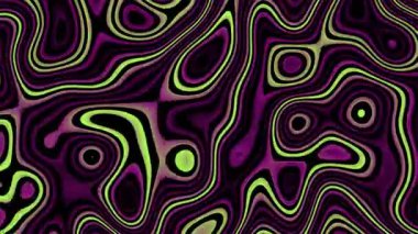 Mor ve yeşil topoğrafya arka planında çizgiler ve daireler var. Kusursuz hareket arkaplanı