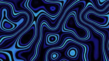 Neon mavi renkli soyut topoğrafya arka planı. Çizgilerle canlandırılmış arkaplan. Döngü hareketi