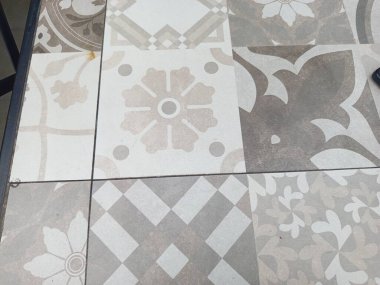 Geometrik mozaik fayansların soyut dokusu