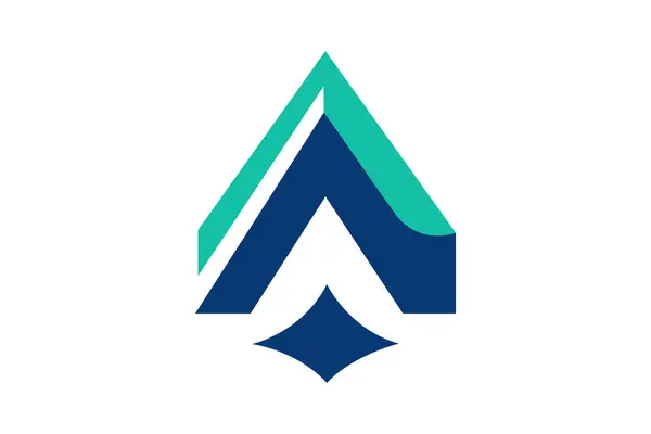 Bir üçgen logo dizayn şablonu harfi