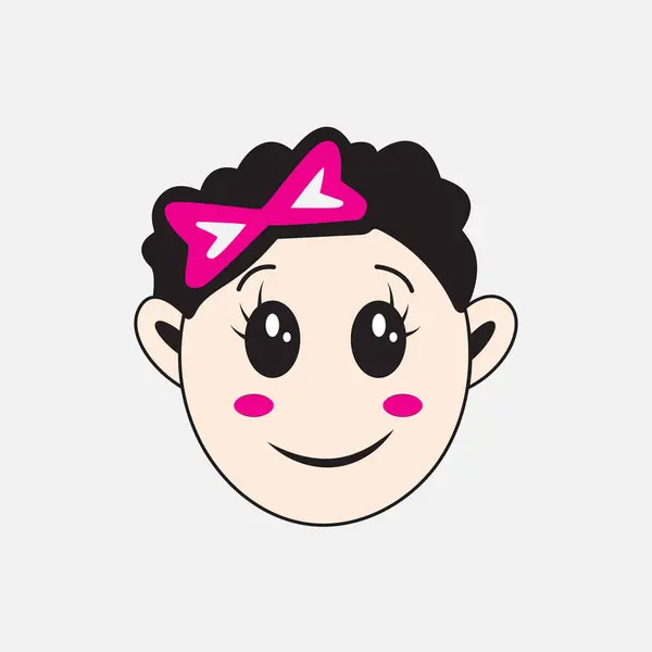 Tatlı kız yüzü simgesi