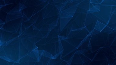 Çokgen biçimli koyu mavi vektör arkaplan. Üçgen kümeli bir illüstrasyon. İşiniz için en iyi tasarım, broşürler, broşürler